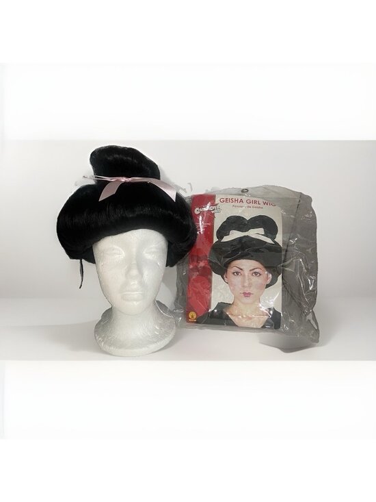 Rubie's Accessories - Rubies Geisha Girl Wig Black Hair Halloween Costume w/ Hair Pin Cosplay Theatre